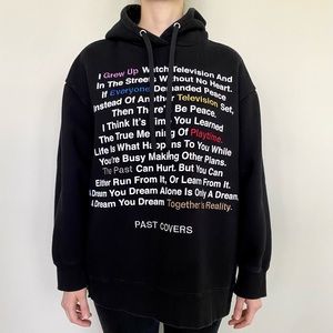 Moussy John Lennon inspirational quote graphic hoodie sweatshirt. 🖤